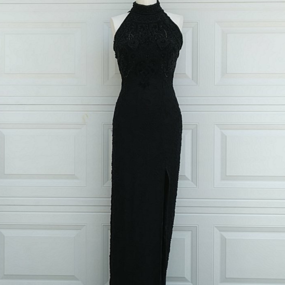 Vintage Adrianna Papell Beaded Evening Dress